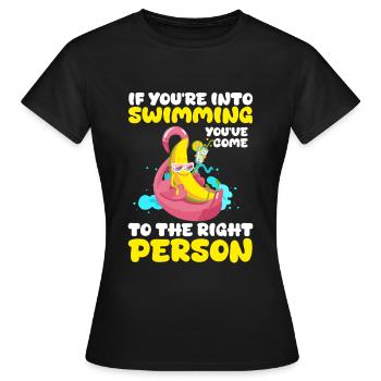 Vacances à la piscine Rafraîchir les amis - T-shirt Femme - noir - Devant - AI Model Female 172 dark (172cm)