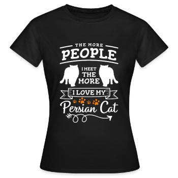 Perser Katze Katzendame Chefin - Frauen T-Shirt - Schwarz - Vorne - AI Model Female 172 dark (172cm)