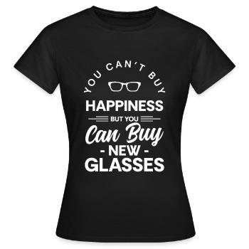 Accessoire de porteur de lunettes Ophtalmologiste Optique - T-shirt Femme - noir - Devant - AI Model Female 172 dark (172cm)