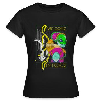 Futuriste néon futuriste - T-shirt Femme - noir - Devant - AI Model Female 172 dark (172cm)