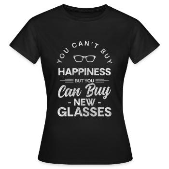 Aides visuelles Lunettes Etudiant - T-shirt Femme - noir - Devant - AI Model Female 172 dark (172cm)