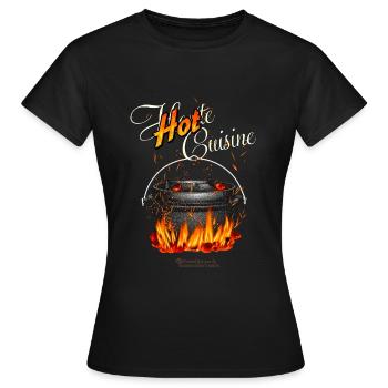 Dutch Oven Hot Cuisine - Frauen T-Shirt - Schwarz - Vorne - AI Model Female 172 dark (172cm)