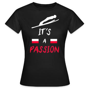 Skispringen geburtstag Geschenk Spruch Skifliegen - Frauen T-Shirt - Schwarz - Vorne - AI Model Female 172 dark (172cm)
