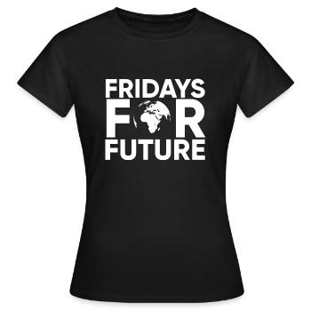 Fridays for future - Women's T-Shirt - black - Front - AI Model Female 172 dark (172cm)
