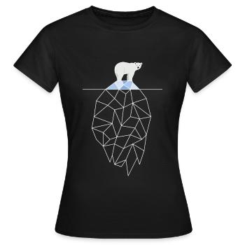 Eisbär auf Eisberg - Frauen T-Shirt - Schwarz - Vorne - AI Model Female 172 dark (172cm)