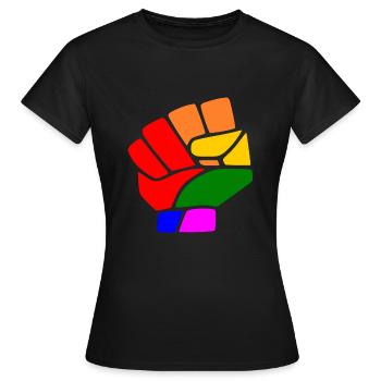 Lgbt - T-shirt Femme - noir - Devant - AI Model Female 172 dark (172cm)