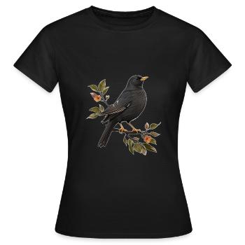 Blackbird - Women's T-Shirt - black - Front - AI Model Female 172 dark (172cm)