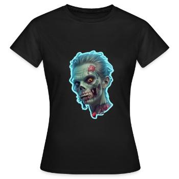 Zombie Woman Halloween - T-shirt Femme - noir - Devant - AI Model Female 172 dark (172cm)