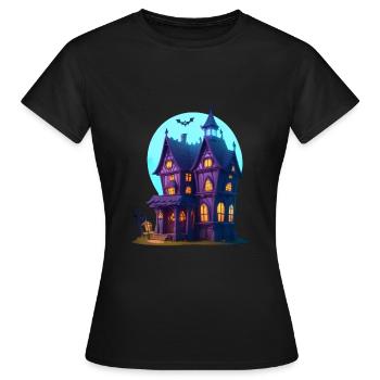 Spooky Villa Halloween - T-shirt Femme - noir - Devant - AI Model Female 172 dark (172cm)