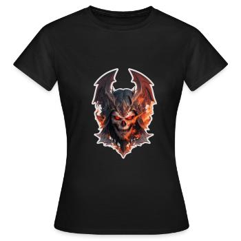 Le prince de l’enfer d’Halloween - T-shirt Femme - noir - Devant - AI Model Female 172 dark (172cm)