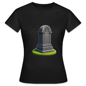 Pierre tombale d’Halloween - T-shirt Femme - noir - Devant - AI Model Female 172 dark (172cm)