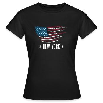 New York - T-shirt Femme - noir - Devant - AI Model Female 172 dark (172cm)
