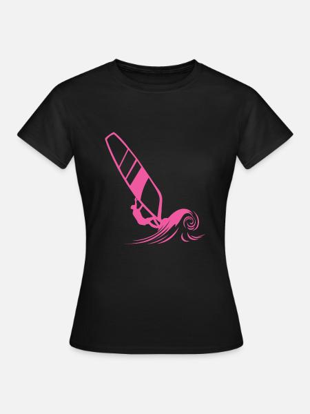 Surfergirl - Frauen T-Shirt - Schwarz