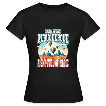 Albuquerque Ballon New Mexico Heißluftballon - Frauen T-Shirt - Schwarz - Vorne - AI Model Female 172 dark (172cm)