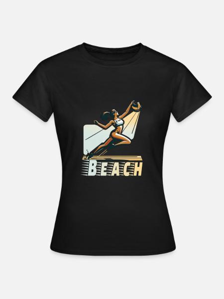 Beach Volleyball - Frauen T-Shirt - Schwarz