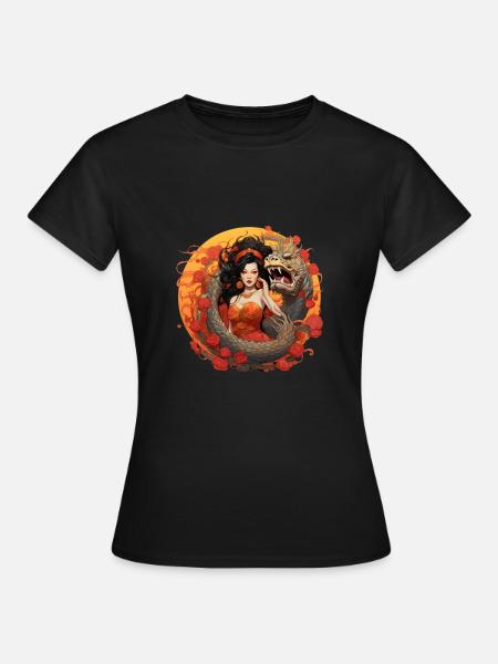 Japan Tradition Japanisch Kultur Frau - Frauen T-Shirt - Schwarz