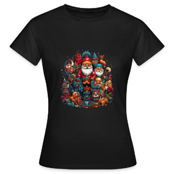 Russische Tradition Weihnachten - Frauen T-Shirt - Schwarz - Vorne - AI Model Female 172 dark (172cm)