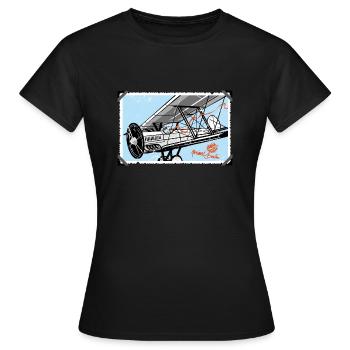 biplan - T-shirt Femme - noir - Devant - AI Model Female 172 dark (172cm)
