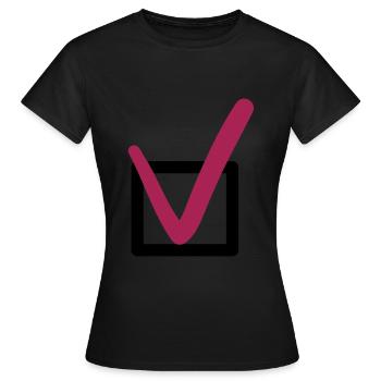tick - Women's T-Shirt - black - Front - AI Model Female 172 dark (172cm)