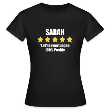Sarah lustiges Geschenk - Frauen T-Shirt - Schwarz - Vorne - AI Model Female 172 dark (172cm)