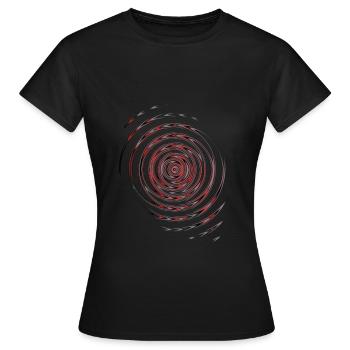 Vagues rouges noires - T-shirt Femme - noir - Devant - AI Model Female 172 dark (172cm)