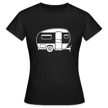 Caravane - T-shirt Femme - noir - Devant - AI Model Female 172 dark (172cm)