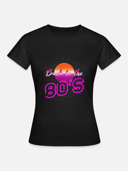 Back to the 80s Retro Shirt - Frauen T-Shirt - Schwarz