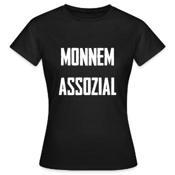 Monnem Associal - Women's T-Shirt - black - Front - AI Model Female 172 dark (172cm)