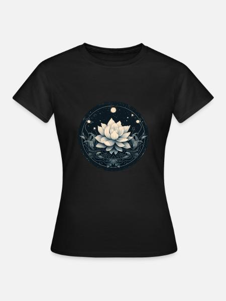 Lotusblüte - Frauen T-Shirt - Schwarz