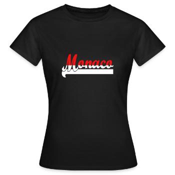 Monaco - T-shirt Femme - noir - Devant - AI Model Female 172 dark (172cm)