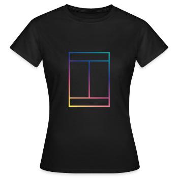 court de tennis - T-shirt Femme - noir - Devant - AI Model Female 172 dark (172cm)