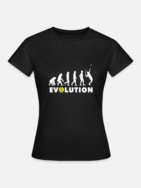 Tennis Evolution - Frauen T-Shirt - Schwarz