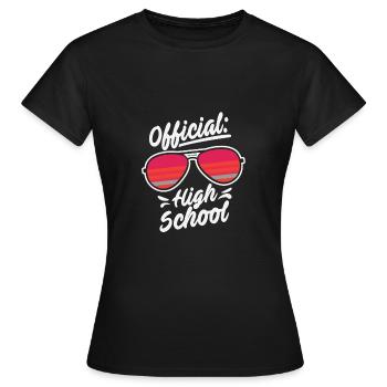 High School last day of school - Women's T-Shirt - black - Front - AI Model Female 172 dark (172cm)