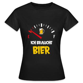 BIER TACHO TANKANZEIGE MALLE MALLORCA VATERTAG - Frauen T-Shirt - Schwarz - Vorne - AI Model Female 172 dark (172cm)
