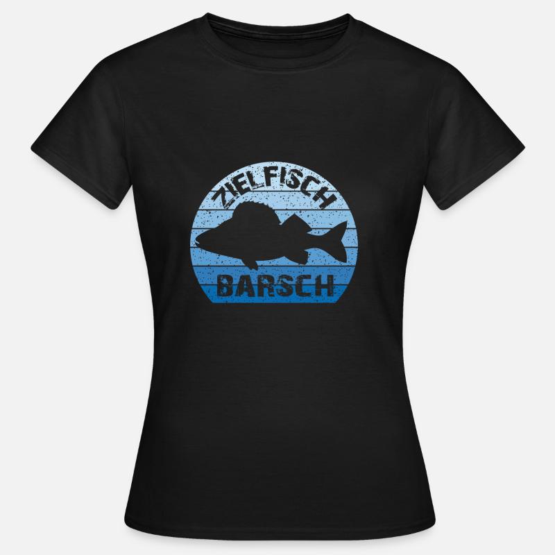 Target fish perch | Perca | Barchangler - Women's T-Shirt - black