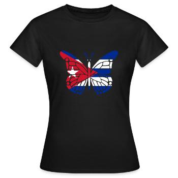 Cuba Drapeau Cuba Cadeau National La Havane - T-shirt Femme - noir - Devant - AI Model Female 172 dark (172cm)