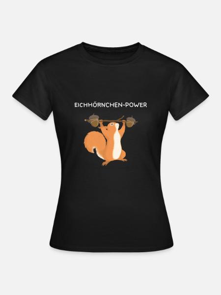 Entraînement en force de l'écureuil - T-shirt Femme - noir