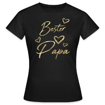 Bester Papa - Frauen T-Shirt - Schwarz - Vorne - AI Model Female 172 dark (172cm)