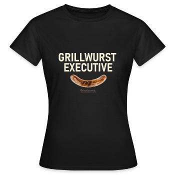 Grillspruch Grillwurst Executive - Frauen T-Shirt - Schwarz - Vorne - AI Model Female 172 dark (172cm)