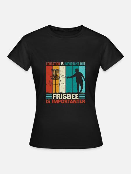 Disc-Golf-Spieler Frisbee Spieler - Frauen T-Shirt - Schwarz