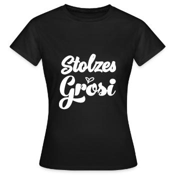 Stolzes Grosi Bestes Grosi der Welt Oma Schweiz - Frauen T-Shirt - Schwarz - Vorne - AI Model Female 172 dark (172cm)