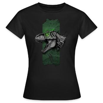 Souverain radieux : T-Rex épique aux yeux brillants - T-shirt Femme - noir - Devant - AI Model Female 172 dark (172cm)