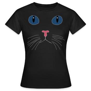 BLACK CAT - Women's T-Shirt - black - Front - AI Model Female 172 dark (172cm)