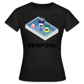 Chemise de biologie de pool de gènes - T-shirt Femme - noir - Devant - AI Model Female 172 dark (172cm)