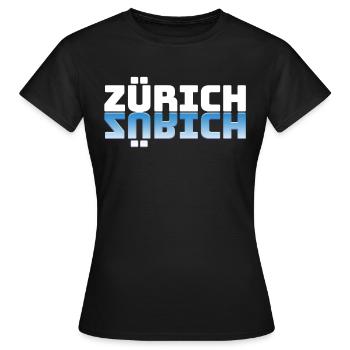Zürich - Züri - Zurich - Frauen T-Shirt - Schwarz - Vorne - AI Model Female 172 dark (172cm)