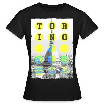 Turin Turin Turin Italie Ville Skyline Vacances Amour - T-shirt Femme - noir - Devant - AI Model Female 172 dark (172cm)