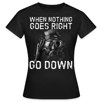 Apnea Diver Apnéiste Scuba Diver - T-shirt Femme - noir - Devant - AI Model Female 172 dark (172cm)