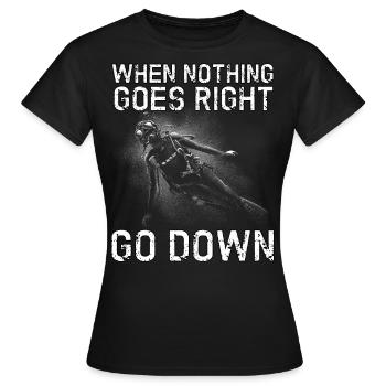Apnea Diver Apnéiste Scuba Diver - T-shirt Femme - noir - Devant - AI Model Female 172 dark (172cm)