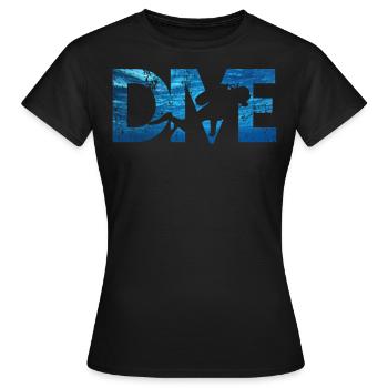 Apnea Diver Apnéiste Scuba Diver - T-shirt Femme - noir - Devant - AI Model Female 172 dark (172cm)