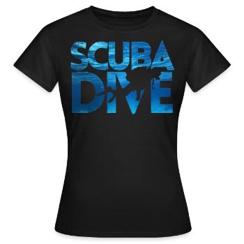 Apnea Diver Apnéiste Scuba Diver - T-shirt Femme - noir - Devant - AI Model Female 172 dark (172cm)